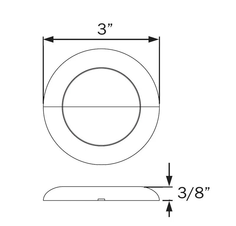 UCL60CBP – OPTRONICS Work Light, Utility Surface Mount Clear Round LED - view 2
